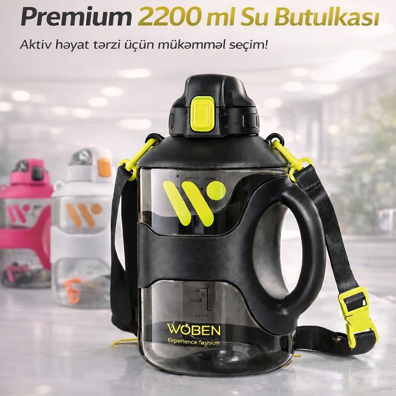 İdman Zalı Fitnes İçki Şüşəsi 2.2l